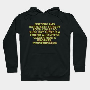 Bible Verse Proverbs 18:24 Hoodie